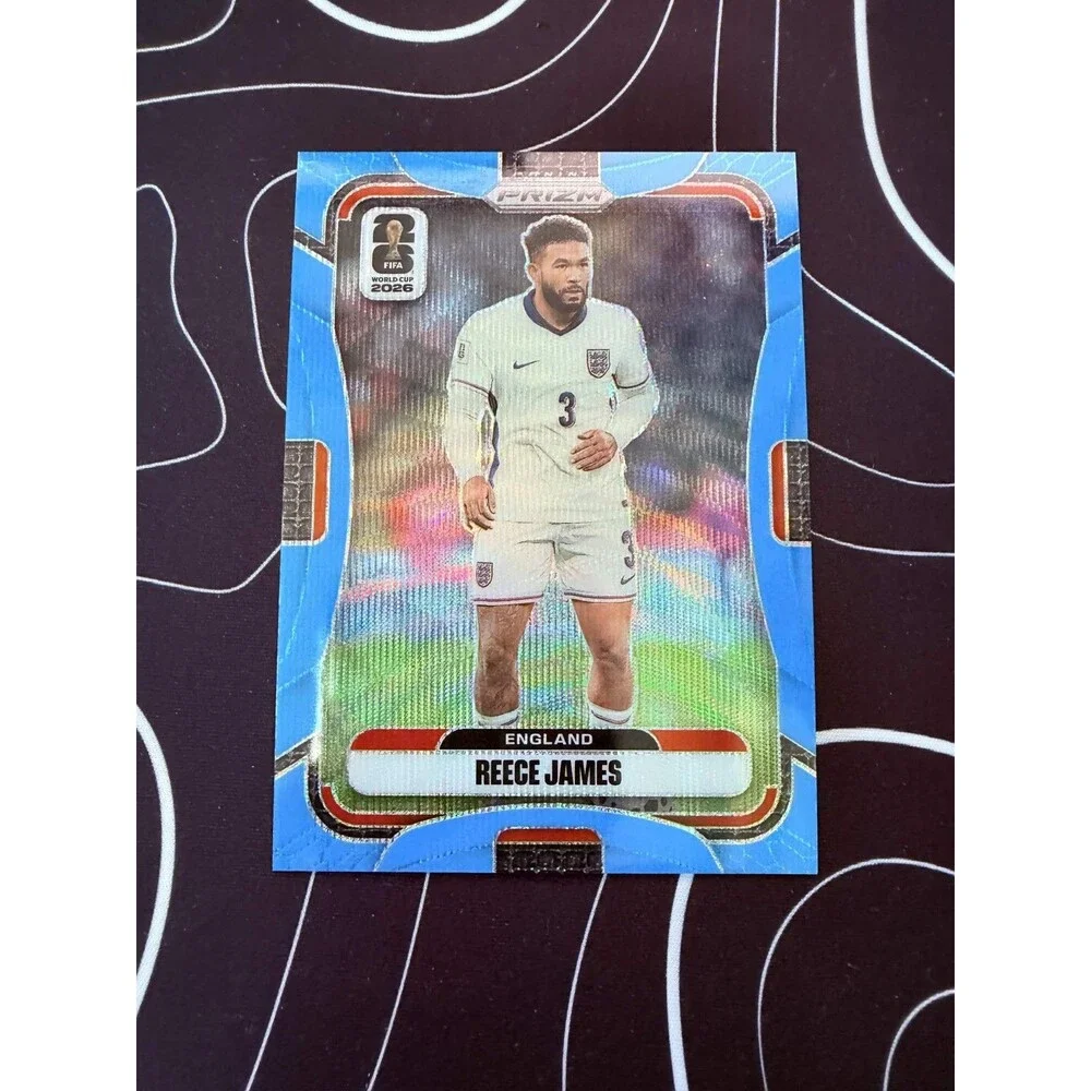 2026 Panini Prizm FIFA World Cup REECE JAMES Blue Fluorescent Wave /225 England